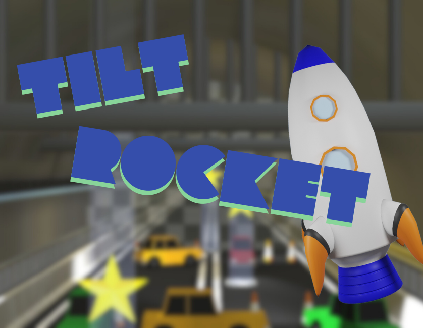 Low Poly Rocket in Tunnel